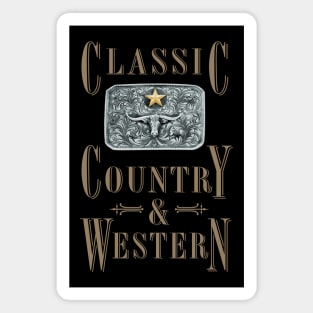 Classic Country and Western Belt Buckles Magnet